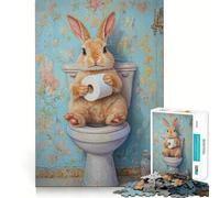 Rompecabezas de 1000 Piezas para Adultos Conejo en el Trono Juego de ingenio para armar Regalo Ideal para Relajarse y Disfrutar en Navidad (38x52cm)