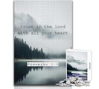 Rompecabezas de 1000 Piezas para Adultos, Confía en el Señor, Juguetes educativos, Juegos para la Familia, Arte, Regalo, tamaño 38x52cm