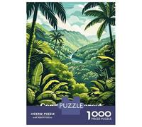 Rompecabezas De 1000 Piezas para Adultos Congo Rainforest Central Africa Illustration Rompecabezas para Adultos Juego Familiar Vacaciones En Casa Matar El Tiempo Difícil Y Desafiante 52x38cm/1000pcs