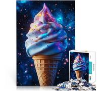 Rompecabezas de 1000 Piezas para Adultos Cono de Helado Galaxy Juego desafiante y Juego Familiar Trato como Regalo para Toda la Familia 38x26cm