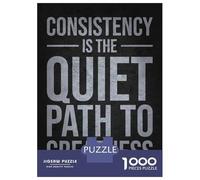 Rompecabezas De 1000 Piezas para Adultos Consistency Is Path To Success - Motivation Rompecabezas para Adultos Juegos De Relajación Una Obra De Arte Regalos para Amigos Y Familiares 52x38cm/1000pcs