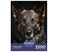 Rompecabezas De 1000 Piezas para Adultos Cool Dog Wolf Portrait Rompecabezas para Adultos Juguetes Antiestrés Desafío Difícil Regalo De Cumpleaños, Regalos, 70x50cm/1000pcs
