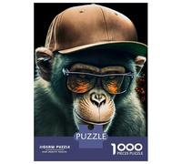 Rompecabezas De 1000 Piezas para Adultos Cool Monkey Rompecabezas Juguetes Antiestrés Decoración del Hogar Difícil Y Desafiante 70x50cm/1000pcs