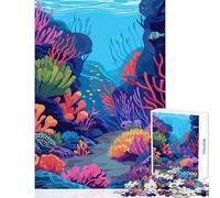 Rompecabezas de 1000 Piezas para Adultos corales submarinos Juguetes de Bricolaje Grandes Regalos y Juguetes Juego Imposible Interesante reducción del estrés tamaño 50x75cm