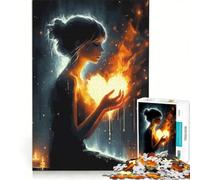 Rompecabezas de 1000 Piezas para Adultos Corazón Ardiente, Juego de ingenio, entretenido para Reducir el estrés, Gran Regalo para los Amantes de los Videojuegos, 50x75cm