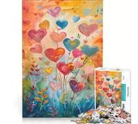 Rompecabezas de 1000 Piezas para Adultos Corazón de Amor en el Campo Juego de ingenio entretenido para Reducir el estrés Cada Pieza es única 50x75cm