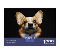 Rompecabezas De 1000 Piezas para Adultos Corgi Dog Portrait Rompecabezas para Adultos Juegos Familiares Patrón De Montaje 52x38cm/1000pcs
