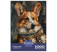 Rompecabezas De 1000 Piezas para Adultos Corgi Paladin Painting Rompecabezas para Adultos Juguete Decoración De Pared para La Diversión Familiar 38x26cm/1000pcs