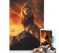 Rompecabezas de 1000 Piezas para Adultos Corona del Rey León Juego Imposible interacción Entre Padres e Hijos Lista de Deseos con Papá Noel 38x26cm