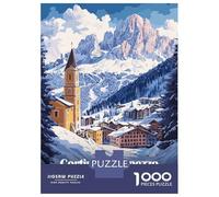 Rompecabezas De 1000 Piezas para Adultos Cortina DAmpezzo Italy Rompecabezas para Adultos Juego Práctico Ensamblaje De Patrones Desafiante De Completar 52x38cm/1000pcs