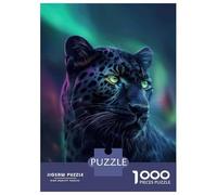 Rompecabezas De 1000 Piezas para Adultos Cosmic Black Leopard Rompecabezas para Adultos Juegos Relajantes para La Diversión Familiar Interacción Entre Padres E Hijos 38x26cm/1000pcs