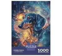 Rompecabezas De 1000 Piezas para Adultos Cosmic Dachshund Space Sausage Dog Rompecabezas para Adultos Juegos De Relajación Regalo De Cumpleaños Interacción Entre Padres E Hijos 70x50cm/1000pcs