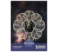 Rompecabezas De 1000 Piezas para Adultos Cosmic Flat-Coated Retriever Rompecabezas para Adultos Juego Familiar Análisis Y Lógica Cumpleaños Y Navidad 38x26cm/1000pcs
