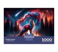 Rompecabezas De 1000 Piezas para Adultos Cosmic Fox Forest Wall Art Rompecabezas para Adultos Juegos Divertidos Una Obra De Arte Oferta como Regalos para Toda La Familia 38x26cm/1000pcs