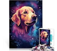 Rompecabezas de 1000 piezas para adultos Cosmic Golden Retriever Game Toys es ideal como regalo para toda la familia 14.96 pulgadas x 20.47"
