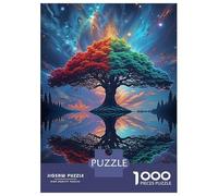 Rompecabezas De 1000 Piezas para Adultos Cosmic Harmony Tree Landscape Rompecabezas para Adultos Juegos Divertidos Análisis Y Lógica Regalos para Amigos Y Familiares 52x38cm/1000pcs