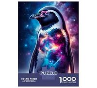 Rompecabezas De 1000 Piezas para Adultos Cosmic Penguin Rompecabezas para Adultos Juegos Divertidos Desafío Difícil Interacción Entre Padres E Hijos 38x26cm/1000pcs