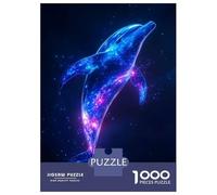 Rompecabezas De 1000 Piezas para Adultos Cosmic Space Dolphin Rompecabezas para Adultos Juguetes DIY Una Obra De Arte Regalo De Cumpleaños, Regalos, 38x26cm/1000pcs