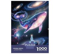 Rompecabezas De 1000 Piezas para Adultos Cosmic Whale Angelic Figure Rompecabezas para Adolescentes Juguetes Antiestrés Desafío Difícil Actividades Divertidas En Casa 38x26cm/1000pcs