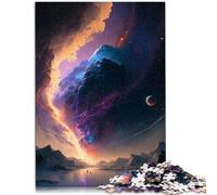 Rompecabezas de 1000 piezas para adultos Cosmos sobre la Tierra Juego Familiar y Cartel Surtido y Hoja de Preguntas 14.96" x 20.47" Adecuado para adolescentes y adolescentes de 14 años y más