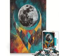 Rompecabezas de 1000 Piezas para Adultos Cosmos Triangular Juegos Divertidos interacción Entre Padres e Hijos con póster y Hoja de Preguntas a Juego 38x52cm