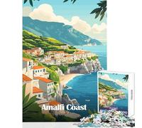 Rompecabezas de 1000 Piezas para Adultos Costa Amalfitana Italia Juguete para decoración de Pared Gran Regalo para Juegos Familiares Mejora el Amor Entre Parejas tamaño 38x26cm