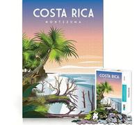 Rompecabezas de 1000 Piezas para Adultos Costa Rica Fine Joint Fun Smart Challenge Divertido Juego Tranquilo Tiempo Regalo de Cumpleaños Afición (38x52cm)