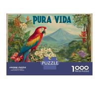 Rompecabezas De 1000 Piezas para Adultos Costa Rica Travel Poster Rompecabezas para Adultos Juegos Familiares Que Mejoran La Memoria Interacción Entre Padres E Hijos 38x26cm/1000pcs