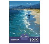 Rompecabezas De 1000 Piezas para Adultos Couple Walking on A Beach Rompecabezas para Adultos Juego Práctico Decoración del Hogar Difícil Y Desafiante 52x38cm/1000pcs