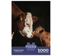 Rompecabezas De 1000 Piezas para Adultos Cow and Calf Nosing Rompecabezas para Adultos Juegos Relajantes Análisis Y Lógica Oferta como Regalos para Toda La Familia 52x38cm/1000pcs