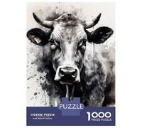 Rompecabezas De 1000 Piezas para Adultos Cow Farm Charm Watercolor Rompecabezas para Adultos Juegos De Relajación Desafío Difícil Ayuda A Ejercitar El Cerebro 52x38cm/1000pcs