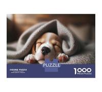 Rompecabezas De 1000 Piezas para Adultos Cozy Beagle Puppy Sleeping Rompecabezas para Adultos Juego De Ingenio para La Diversión Familiar Cumpleaños 38x26cm/1000pcs