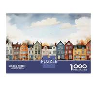 Rompecabezas De 1000 Piezas para Adultos Cozy Row Houses for Sale Rompecabezas para Adultos Juguetes Antiestrés para La Diversión Familiar Actividades Divertidas En Casa 52x38cm/1000pcs