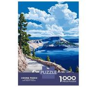 Rompecabezas De 1000 Piezas para Adultos Crater Lake National Park Rompecabezas para Adultos Juguetes Antiestrés Decoración del Hogar Regalos para Amigos Y Familiares 38x26cm/1000pcs