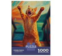 Rompecabezas De 1000 Piezas para Adultos Crazy Cat Rompecabezas Juego Familiar para La Diversión Familiar Oferta como Regalo para Toda La Familia 52x38cm/1000pcs