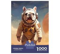 Rompecabezas De 1000 Piezas para Adultos Cream French Bulldog Mars Rompecabezas para Adultos Juegos Relajantes Regalos para Mujeres Desafiantes para Completar 70x50cm/1000pcs