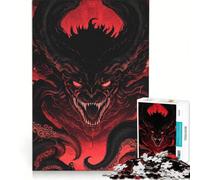 Rompecabezas de 1000 Piezas para Adultos: Criatura de los Mitos de Cthulhu, Juego Interactivo, decoración de Pared, Apto para decoración de Escritorio 38x26cm