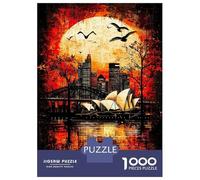 Rompecabezas De 1000 Piezas para Adultos Crimson Tide Gothic Sydney at Sunset Rompecabezas Juguetes Antiestrés Decoración del Hogar Difícil Y Desafiante 52x38cm/1000pcs