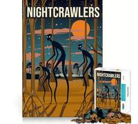 Rompecabezas de 1000 Piezas para Adultos Criptozoología,Criaturas nocturnas,Arte,articulaciones Suaves,Divertido Rompecabezas de lógica,Juego Casual,Escena navideña (50x75cm)