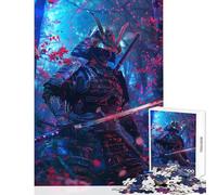 Rompecabezas de 1000 Piezas para Adultos Crónicas del Samurai Sakura Juegos relajantes para la diversión Familiar Juguetes de decoración para el hogar Que ayudan a ejercitar el Cerebro (38x52cm)