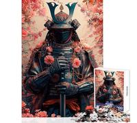 Rompecabezas de 1000 Piezas para Adultos Crónicas Samurai Florales Juego práctico Ideal para Parejas Juguete antiestrés Entrena tu Cerebro y Tus Manos (50x75cm)