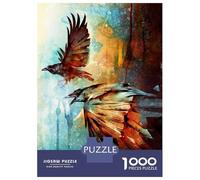 Rompecabezas De 1000 Piezas para Adultos Crows in Flight Rompecabezas para Adolescentes Juguete Decoración De Pared Alivio del Estrés 38x26cm/1000pcs