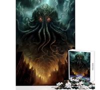 Rompecabezas de 1000 Piezas para Adultos Cthulhu decoración del hogar Juguetes Gran Regalo Juego práctico con Piezas de Forma aleatoria Totalmente entrelazadas tamaño 38x26cm