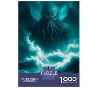Rompecabezas De 1000 Piezas para Adultos Cthulhu Rising Rompecabezas para Adultos Juegos Divertidos Desafío Difícil Interacción Entre Padres E Hijos 38x26cm/1000pcs