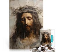 Rompecabezas de 1000 Piezas para Adultos Cuadro Antiguo de Jesús Juegos Divertidos para la Familia Juego de desafío único 52x38cm
