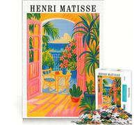 Rompecabezas de 1000 Piezas para Adultos Cuadro de Henri Matisse con Ventana Abierta Juego Interactivo para Padres e Hijos Toda la Familia 38x52cm
