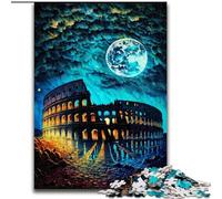 Rompecabezas de 1000 Piezas para Adultos,Cuadro del Coliseo de Roma Hecho de Madera,Ideal para Decorar o como Regalo de cumpleaños,Juego de ingenio para Adolescentes