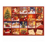 Rompecabezas de 1000 piezas para adultos, cuentos de Navidad, collage de | Muñeco de nieve y árbol, rompecabezas de Navidad con cartón azul premium, acabado en relieve, parte trasera con letras