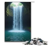 Rompecabezas de 1000 Piezas para Adultos Cueva de Cortina de Agua Rompecabezas de Madera Juego Educativo para Adultos Juguete de desafío 1000 Piezas (38 x 26 cm)