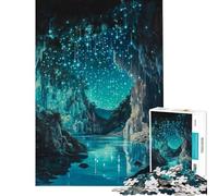 Rompecabezas de 1000 Piezas para Adultos Cueva de luciérnagas Juego Educativo desafío Juguete para ejercitar la Mente Regalo de cumpleaños (tamaño 50x75cm)